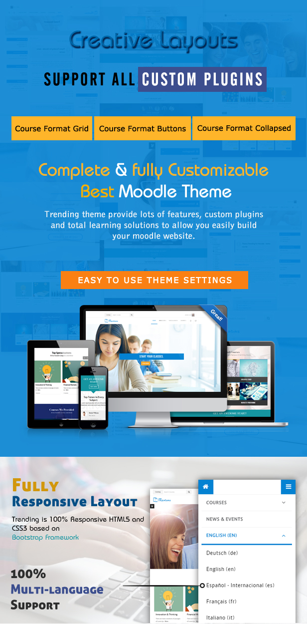 Trending - High Quality Responsive Moodle Theme