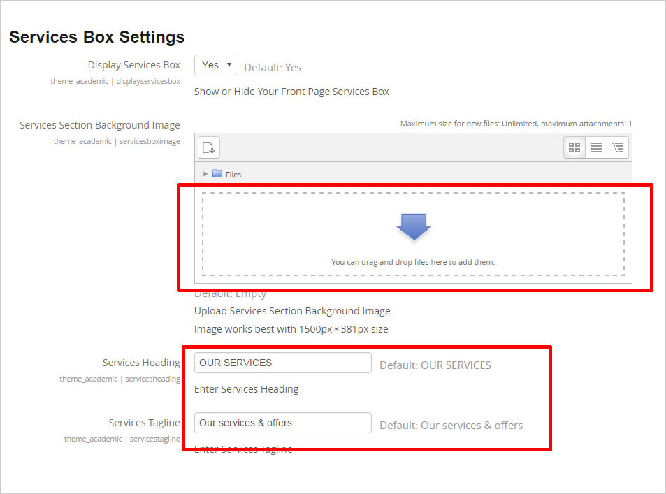 services-settings