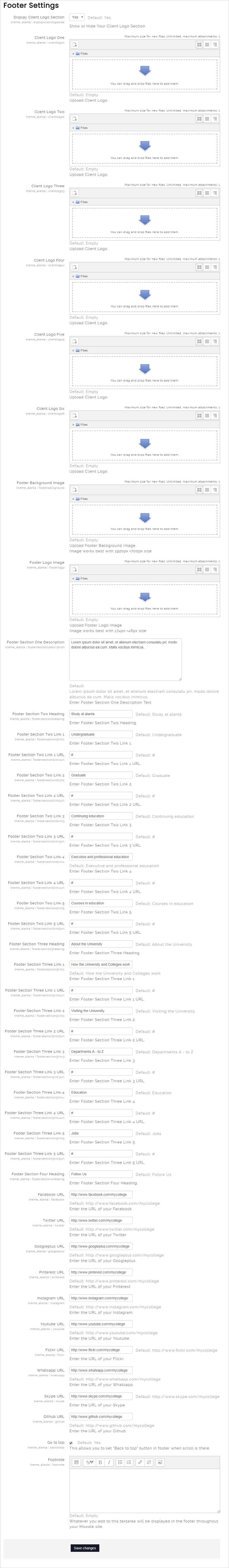 footer-settings