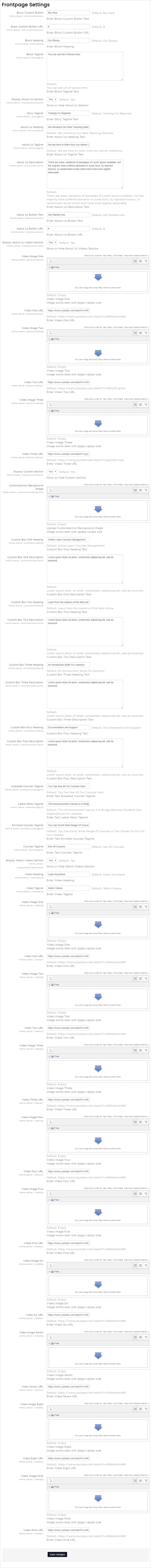 frontpage-settings