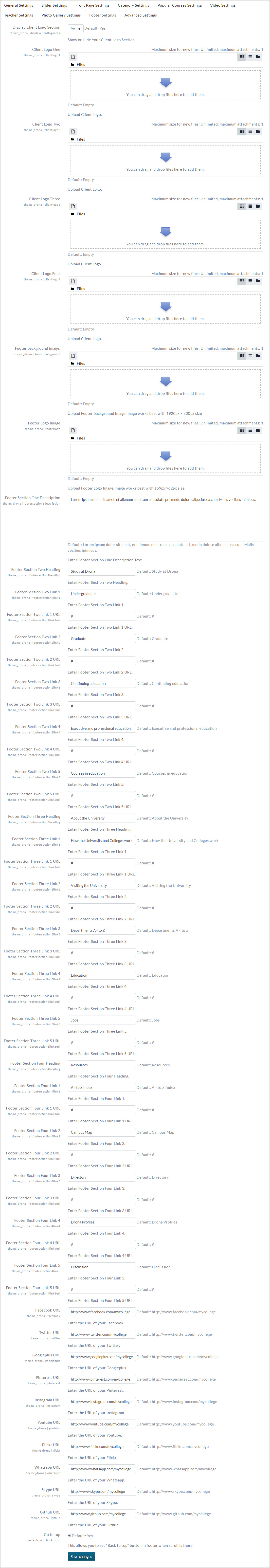 footer-settings
