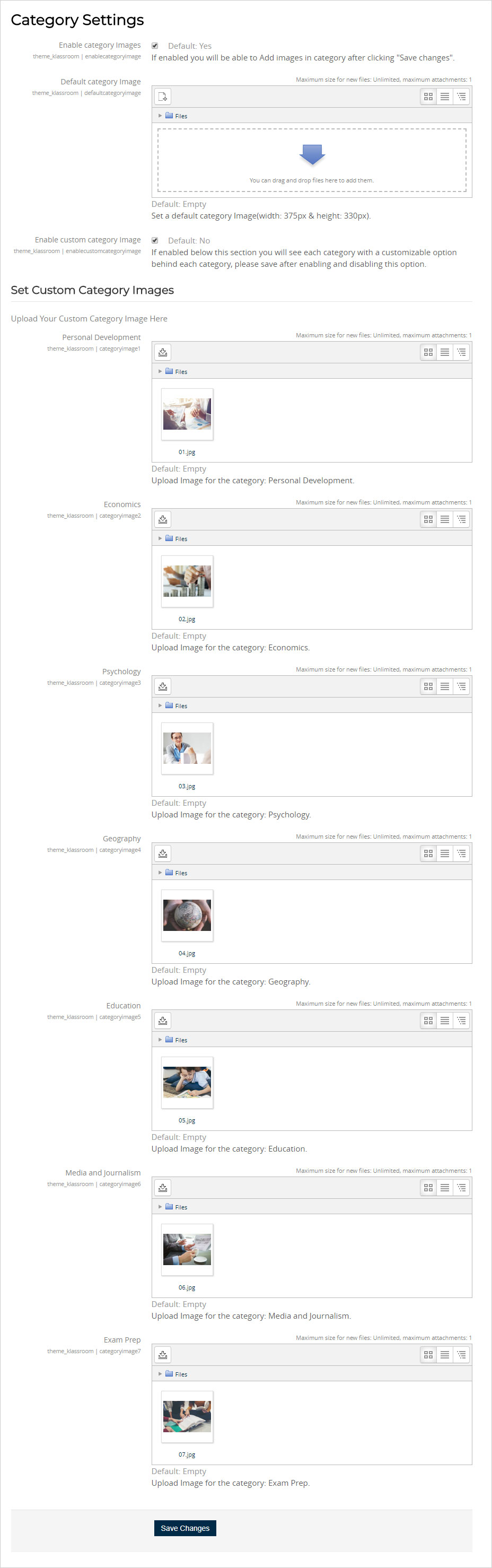 category-settings