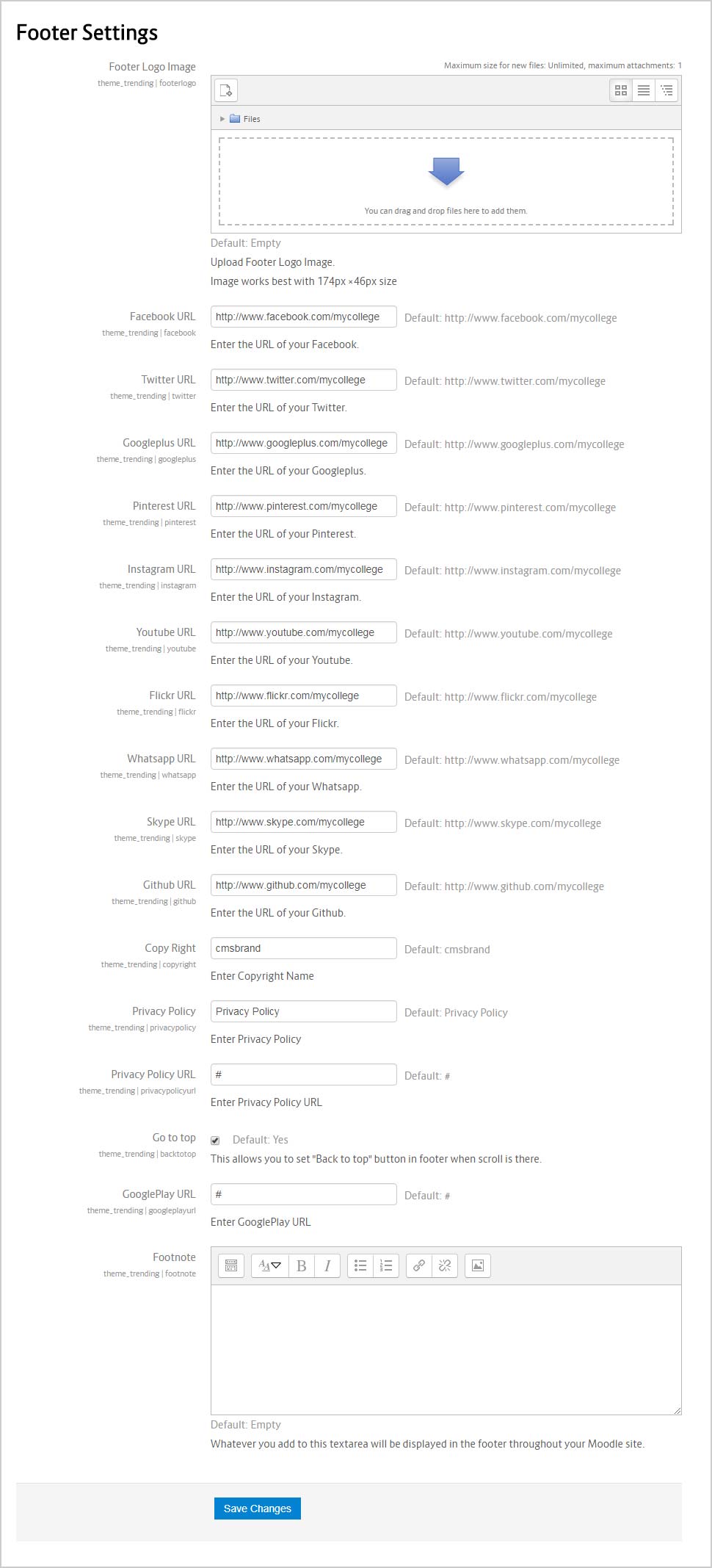 footer-settings
