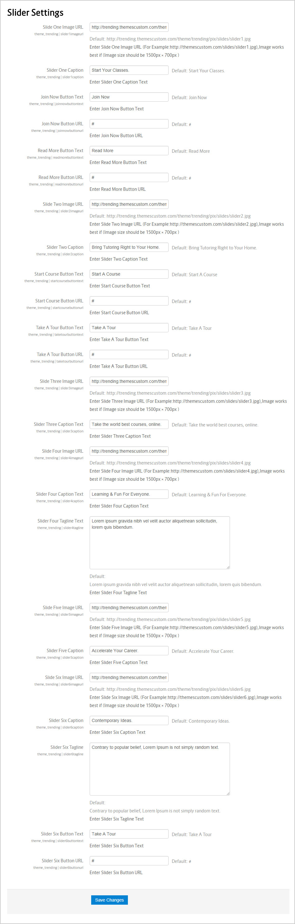 slider-settings